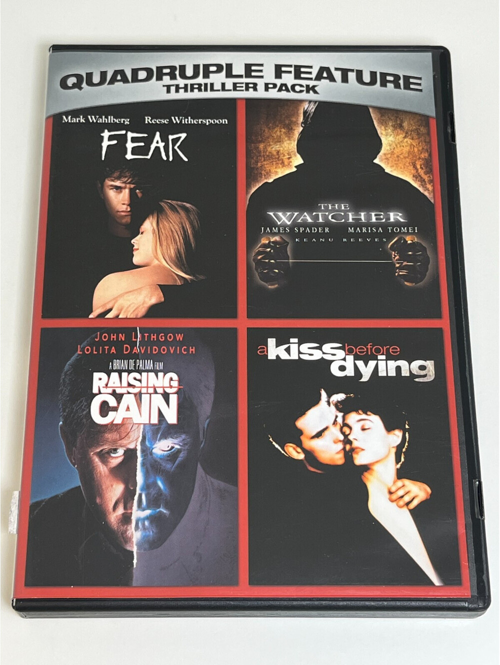 Quadruple Feature Thriller Pack DVD Fear Raising Cain Watcher Kiss Before Dying